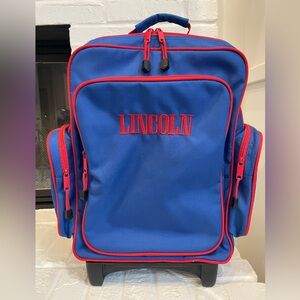 💙LINCOLN❤️ customized rolling suitcase